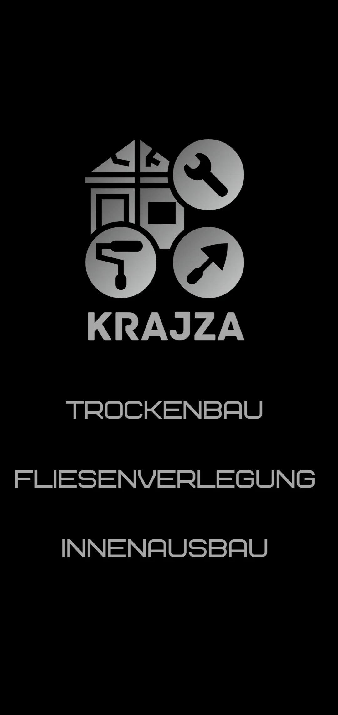 Eigenes Werbebanner des Betriebs: KRAJZA, Trockenbau, Fliesenverlegung, Innenausbau